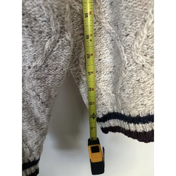 Northern Reflections Men’s Beige Wool Blend Knit Sweater Cozy Size M - Picture 7 of 7